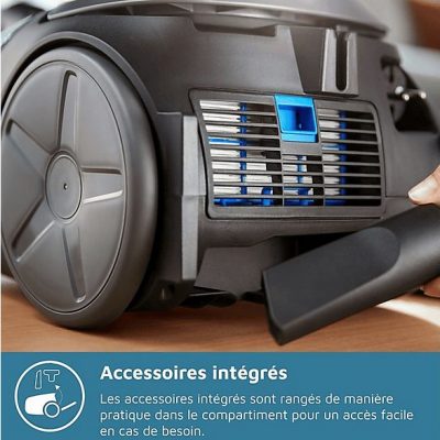 Aspirador con bolsa - PHILIPS FC8289/09, 750 W, Potencia de succión 900 W, Depósito 3 l, Carbón vegetal, Plata