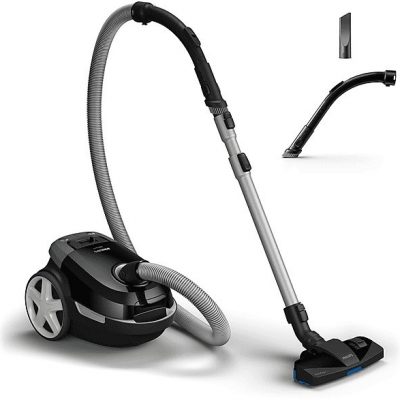 Aspirador con bolsa - PHILIPS XD3112/09, 900 W, Potencia de succión 900 W, Depósito 3 l, Negro