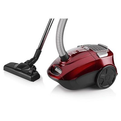 Aspirador con bolsa - PRINCESS 01.333001.01.001, 700 W, Potencia de succión 700 W, Depósito 3 l, Rojo
