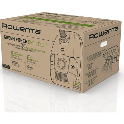 Aspirador con bolsa - Rowenta Green Force RO6189, 400 W, 4.5 L, Motor Effitech® bajo consumo, Filtrado HEPA, Radio 12 m, ECO, Especial Mascotas, Negro
