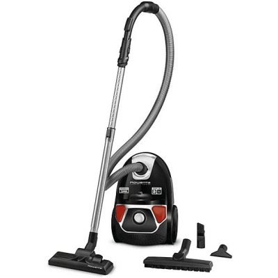 Aspirador con bolsa - ROWENTA RO3955EA, 900 W, Depósito 3 l, Negro, Rojo