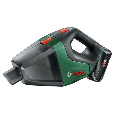 Aspirador de mano - BOSCH 06033B9103, 18 W, Depósito 500 ml, Autonomía 20 min, Negro, Verde