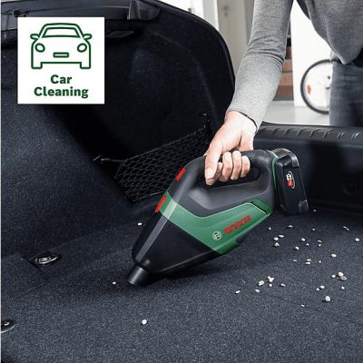 Aspirador de mano - BOSCH 06033B9103, 18 W, Depósito 500 ml, Autonomía 20 min, Negro, Verde