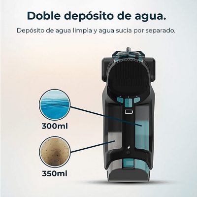 Aspirador de mano - CECOTEC Conga MotorHand Carpet&Spot Clean 2500, 100 W, Depósito 500 ml, Autonomía 120 min, Multicolor