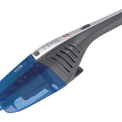 Aspirador de mano - HOOVER 39300767, 7,1 V, Depósito 0,3 l, Autonomía 10 min, Azul, Transparente