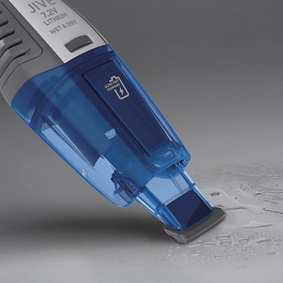 Aspirador de mano - HOOVER 39300767, 7,1 V, Depósito 0,3 l, Autonomía 10 min, Azul, Transparente