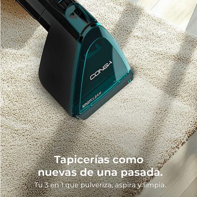 Aspirador de tapicerías - Cecotec Conga 7000 Carpet&Spot Clean Steam XXL, 1700 W, Radio de hasta 7 m, Limpia tapicerías, Azul y Negro