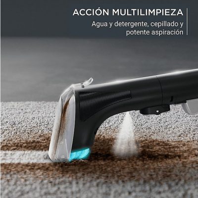 Aspirador de tapicerías - Rowenta Clean IT IN5021, Limpia tapicerías y manchas, Depósito extraíble, 2.3L, Hasta 13.5 kPa, 750w, Autolimpieza,  Negro