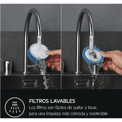 Aspirador escoba - AEG 900 402 183, 3,6 V, Depósito 0,3 l, Autonomía 50 min, Azul Denim