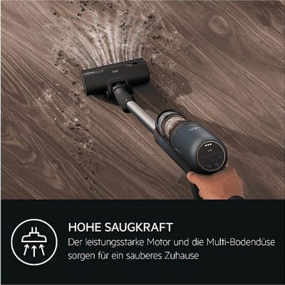 Aspirador escoba - AEG AKLBB1725940559, 300 W, Potencia de succión 95 AirWatt, Depósito 300 ml, Autonomía 50 min, Azul