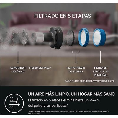 Aspirador escoba - AEG Aspirador Escoba AEG AP71UB14GG Ultimate, Potencia de succión 95 AirWatt, Autonomía 50 min, Gris