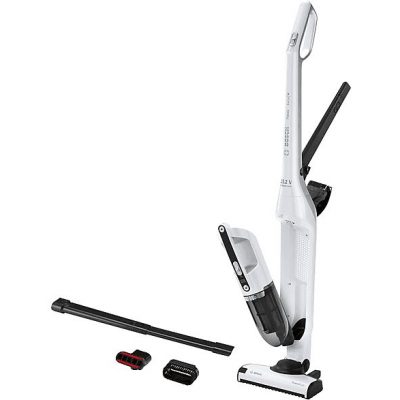 Aspirador escoba - BOSCH BBH32551, 1 kW, Depósito 0,4 l, Autonomía 1min, Blanco
