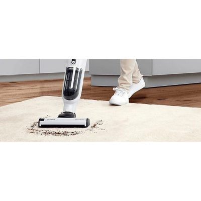 Aspirador escoba - BOSCH BBH32551, 1 kW, Depósito 0,4 l, Autonomía 1min, Blanco