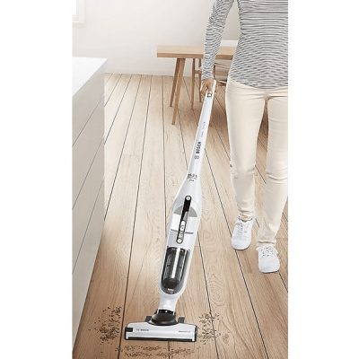 Aspirador escoba - BOSCH BBH32551, 1 kW, Depósito 0,4 l, Autonomía 1min, Blanco