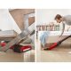 Aspirador escoba - BOSCH BBH3ZOO28, 25,2 V, Potencia de succión 25 AirWatt, Depósito 0,4 l, Negro, Rojo