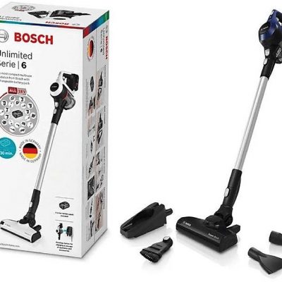 Aspirador escoba - BOSCH BBS611MAT, 200 W, Depósito 0,3 l, Autonomía 30 min, Azul