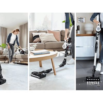 Aspirador escoba - BOSCH BCS711XXL, 7 W, Depósito 0,3 l, Autonomía 40 min, Blanco