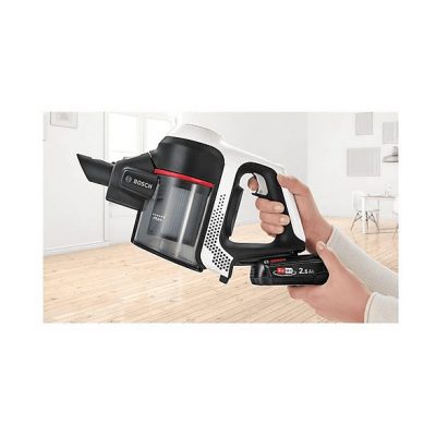 Aspirador escoba - BOSCH BKS611MTB, 15 W, Depósito 0,3 l, Autonomía 30 min, Blanco
