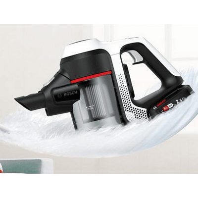 Aspirador escoba - BOSCH BKS611MTB, 15 W, Depósito 0,3 l, Autonomía 30 min, Blanco
