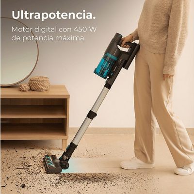 Aspirador escoba - CECOTEC Conga Rockstar 10000 Nebula Station, 430 W, Potencia de succión 30 kPa, Depósito 1 ml, Autonomía 120 min, Multicolor