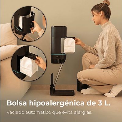 Aspirador escoba - CECOTEC Conga Rockstar 10000 Nebula Station, 430 W, Potencia de succión 30 kPa, Depósito 1 ml, Autonomía 120 min, Multicolor