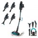Aspirador escoba - CECOTEC Conga Rockstar 11500 Odyssey ErgoFlex, 850 W, Potencia de succión 300 AirWatt, Depósito 0,5 ml, Autonomía 120 min, Multicolor