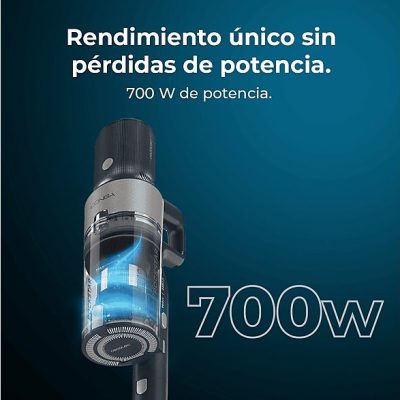 Aspirador escoba - CECOTEC Conga Rockstar 5500 Hurricane Station Pet Flex, 700 W, Potencia de succión 30 kPa, Depósito 0,5 ml, Autonomía 120 min, Multicolor