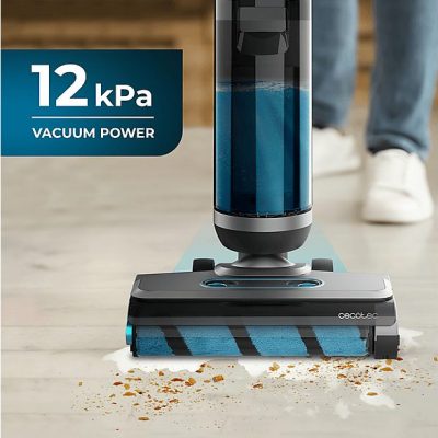 Aspirador escoba - CECOTEC FreeGo Wash&Vacuum, 200 W, Potencia de succión 200 W, Depósito 0,7 ml, Autonomía 120 min, Multicolor