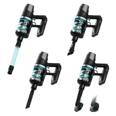 Aspirador escoba - Cecotec RX50 Pet Flex, 300 AW, 780 W, 90 min, Cepillo HairLess, Tubo flexible, Kit completo, Negro/Azul