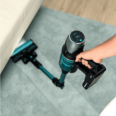 Aspirador escoba - Cecotec RX50 Pet Flex, 300 AW, 780 W, 90 min, Cepillo HairLess, Tubo flexible, Kit completo, Negro/Azul