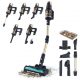 Aspirador escoba - Cecotec RX70 AquaPet Flex, 780 W, 100 min Autonomía, Cepillo HairLess XL, Sin bolsa, Negro/Dorado