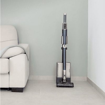 Aspirador escoba - Cecotec Scoba 3000 Station 2 en 1 ultraligero con base de autovaciado, 210 W, 20 kPa, Autonomía 40 min, Cepillo Jalisco, Azul