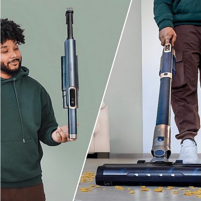 Aspirador escoba - Cecotec Scoba 3000 Station 2 en 1 ultraligero con base de autovaciado, 210 W, 20 kPa, Autonomía 40 min, Cepillo Jalisco, Azul