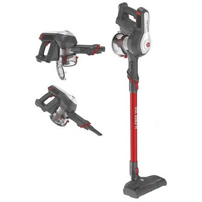 Aspirador escoba - HOOVER H-FREE HF122GPT, 170 W, Potencia de succión 170 W, Depósito 0,9 l, Autonomía 40 min, Rojo Metálico