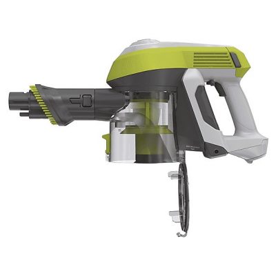 Aspirador escoba - HOOVER HF110H 011, 170 W, Potencia de succión 25 AirWatt, Depósito 0,9 l, Autonomía 30 min, Gris lunar/Verde lima brillante