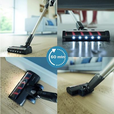Aspirador escoba - PHILIPS XC3032/01, 410 W, Potencia de succión 150 AirWatt, Depósito 0,5 l, Autonomía 40 min, Negro, Azul
