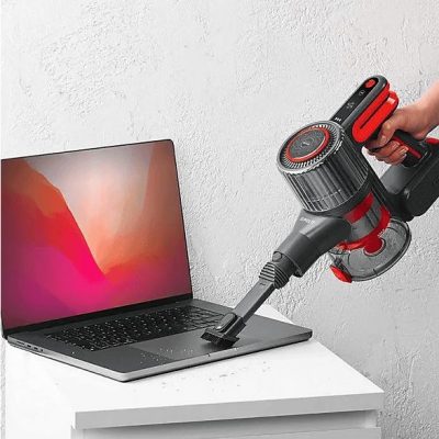 Aspirador escoba - POLTI Forzaspira D-Power SR550, 29,6 V, Depósito 0,6 l, Autonomía 40 min, Rojo