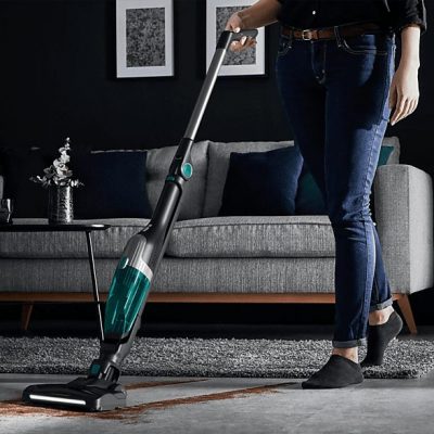 Aspirador escoba - ROWENTA RH1239WO, 145 W, Potencia de succión 200 AirWatt, Depósito 0,4 l, Autonomía 40 min, Negro y azul