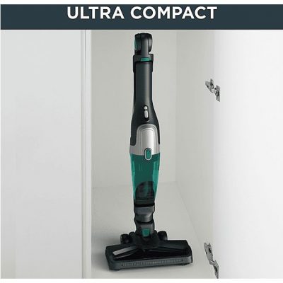 Aspirador escoba - ROWENTA RH1239WO, 145 W, Potencia de succión 200 AirWatt, Depósito 0,4 l, Autonomía 40 min, Negro y azul