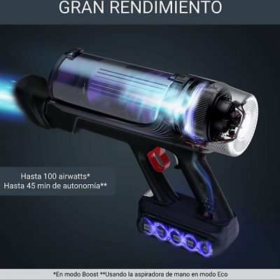 Aspirador escoba - Rowenta RH2039WO X-Force Flex 9.60 Allergy, 200 W, 0.4 L, 45 min, Tecnol. Ciclónica, 3 modos, Multisuperficie, Ultraligera, Púrpura