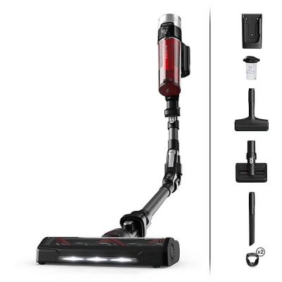 Aspirador escoba - ROWENTA RH2078WO, 250 W, Potencia de succión 100 AirWatt, Depósito 0,4 l, Autonomía 45 min, Negro, Rojo