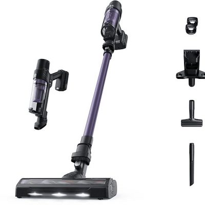 Aspirador escoba - ROWENTA RH6A31WO, 140 W, Potencia de succión 30 AirWatt, Depósito 0,44 l, Autonomía 45 min, Negro, Púrpura