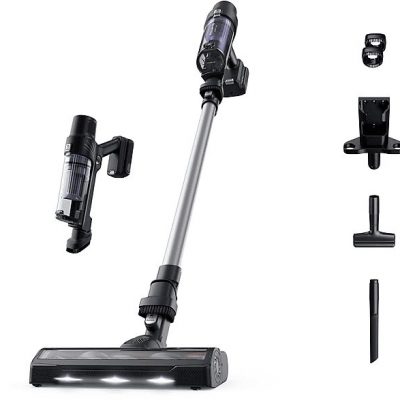 Aspirador escoba - ROWENTA RH6A35WO, 140 W, Potencia de succión 30 W, Depósito 0,44 l, Autonomía 45 min, Morado y aluminio