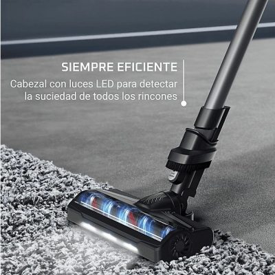 Aspirador escoba - ROWENTA RH6A35WO, 140 W, Potencia de succión 30 W, Depósito 0,44 l, Autonomía 45 min, Morado y aluminio