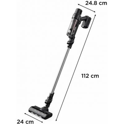 Aspirador escoba - ROWENTA RH6A71WO, 140 W, Potencia de succión 30 AirWatt, Depósito 0,44 l, Autonomía 40 min - 1 h, Aluminio, Rojo