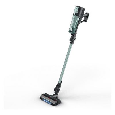 Aspirador escoba - Rowenta X-FORCE 8.80 RH1833, 250 W, 100 AW, 45 min Autonomía, 0.44 L, Ligera, 1.3 Kg, Limpieza 4 en 1, Verde, Gris