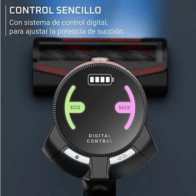 Aspirador escoba - Rowenta  X Force 8.80 RH1872E, 250 W, Potencia succión 100 AW, 1.3 kg, 60 min autonomía, 0.44 l, Ligera, Especial Mascotas, Rojo
