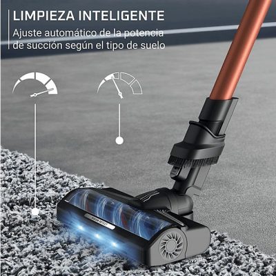 Aspirador escoba - Rowenta X Force Flex 10.80 RH7A73, Potencia succión 120 AW, 300 W, 60 min autonomía, Accesorios, Especial mascotas, Naranja