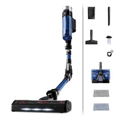 Aspirador escoba - ROWENTA X-Force Flex 9.60 Aqua RH20C4, 250 W, Potencia de succión 100 AirWatt, Depósito 0,4 l, Autonomía 60 min, Azul