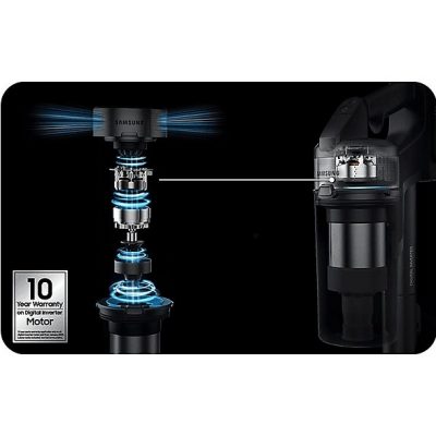 Aspirador escoba - SAMSUNG .AT.ESCOBA SAMSUNG VS20B75ACR5/WA (JET 75B COMPLETE) 200W 21,6V 60MIN.AUT. GRIS, 200 W, Potencia de succión 200 W, Depósito 0,8 l, Autonomía 60 min, Negro